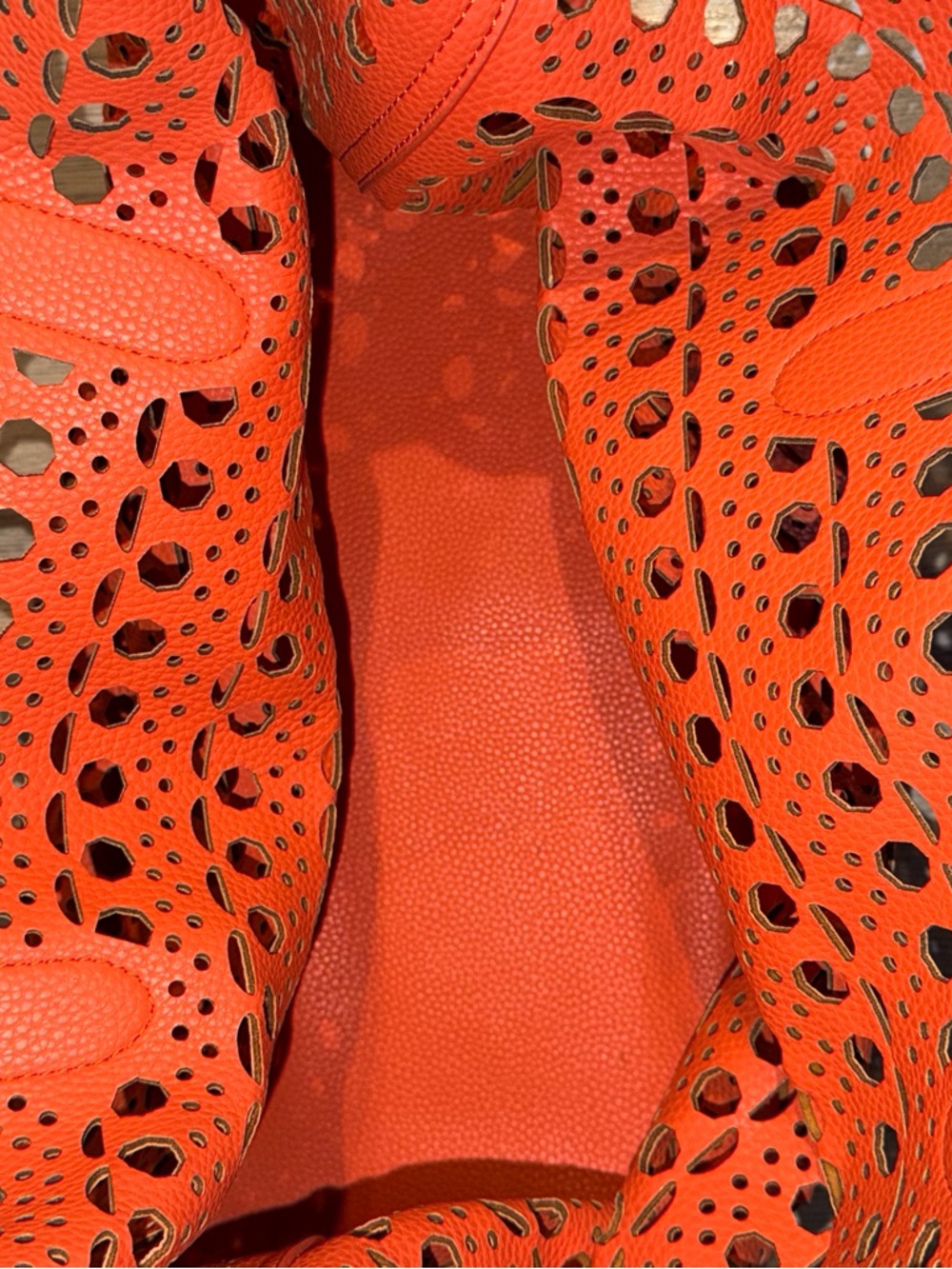 Street Level Orange Laser-Cut Tote View 3